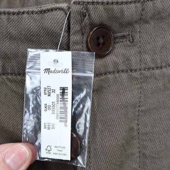 Madewell Patch Pocket Jeans Summer Denim Burnt Hickory Size 32x31 NWT - Picture 5 of 10